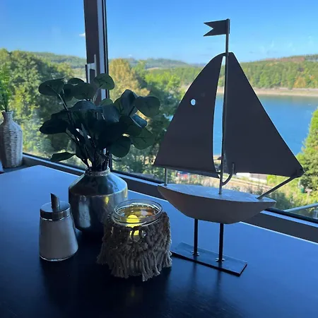 #4 Ommi Kese Pirat Sauna Balkon Seeblick Appartement Olpe bei Meschede