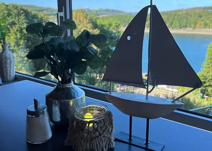 #4 Ommi Kese Pirat Sauna Balkon Seeblick شقة Olpe bei Meschede